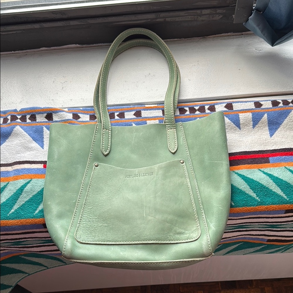 Portland Leather 'ALMOST PERFECT' LARGE JULIETTE TOTE in Cucumber 🥒